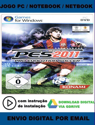 Pro Evolution Soccer 2011 - Pes 2011 - Pc Mídia Digital